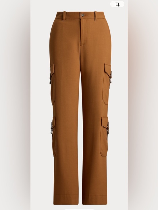 Lauren Ralph Lauren Wool-Blend Serge Wide Leg Cargo Pant BNWT - Picture 2 of 7